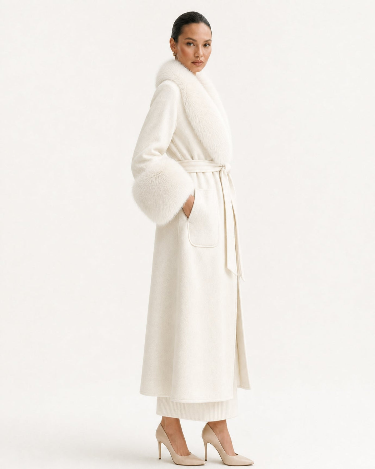 Kimberly Slim Fit Double-Faced Cashmere Coat – view 8