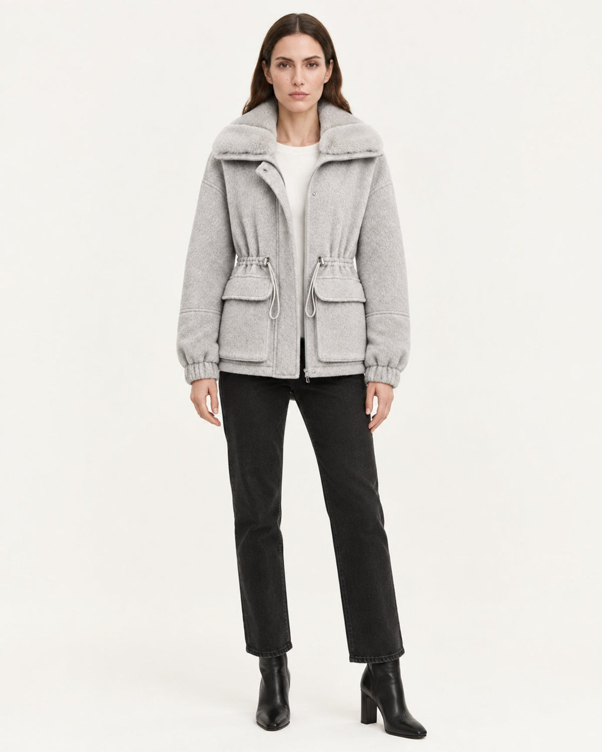 Lined Relaxed Parka Jacket with Long Sleeves – view 6