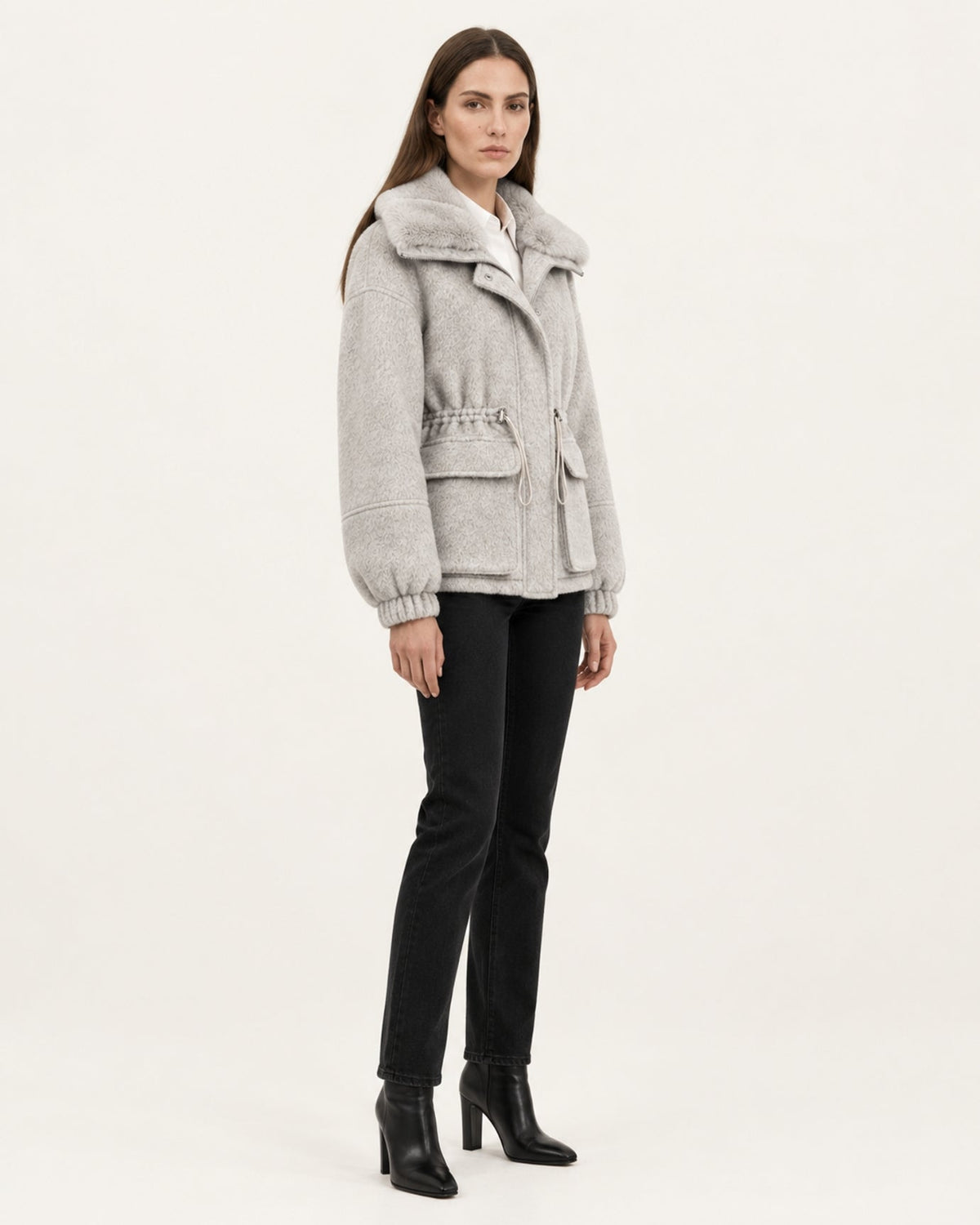 Lined Relaxed Parka Jacket with Long Sleeves – view 7