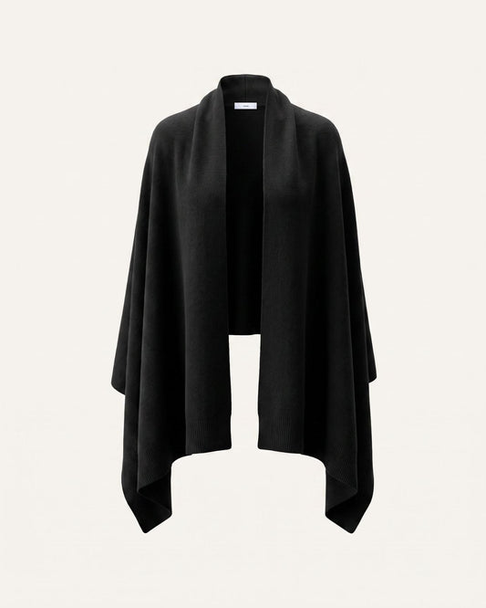 Lightweight Pure Cashmere Shawl Wrap with Geometric Edges