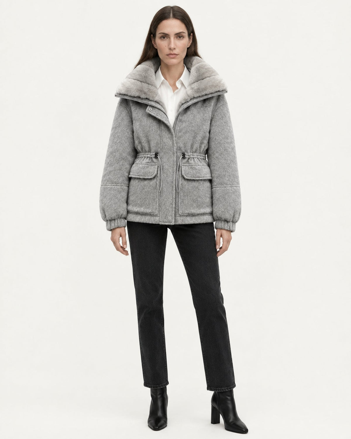 Lined Relaxed Parka Jacket with Long Sleeves – view 2