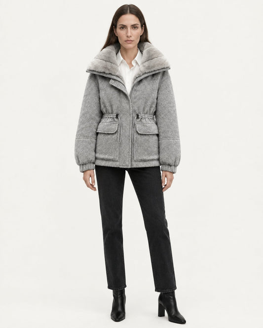 Lined Relaxed Parka Jacket with Long Sleeves – view 2