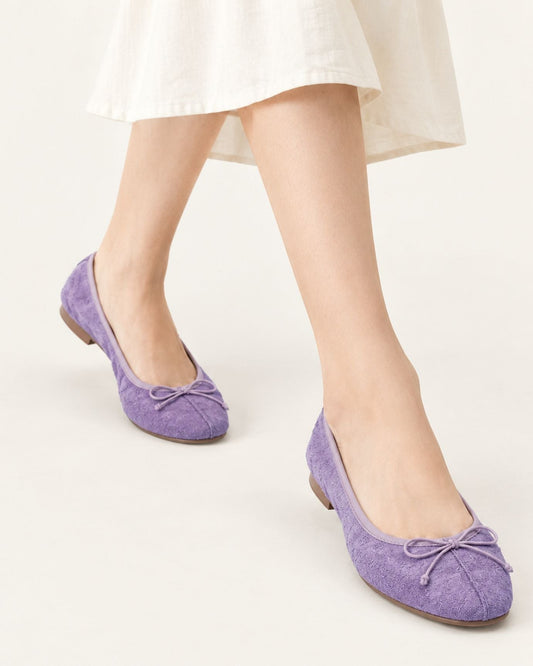 Vintage-Style Round Toe Slip-On Reversed Suede Shoes – view 2