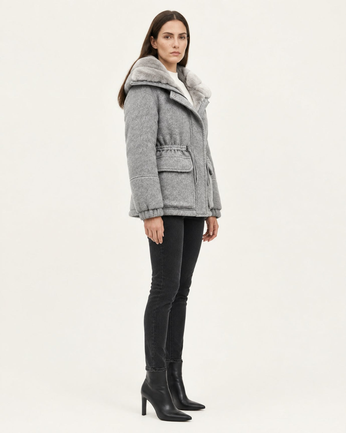 Lined Relaxed Parka Jacket with Long Sleeves – view 3