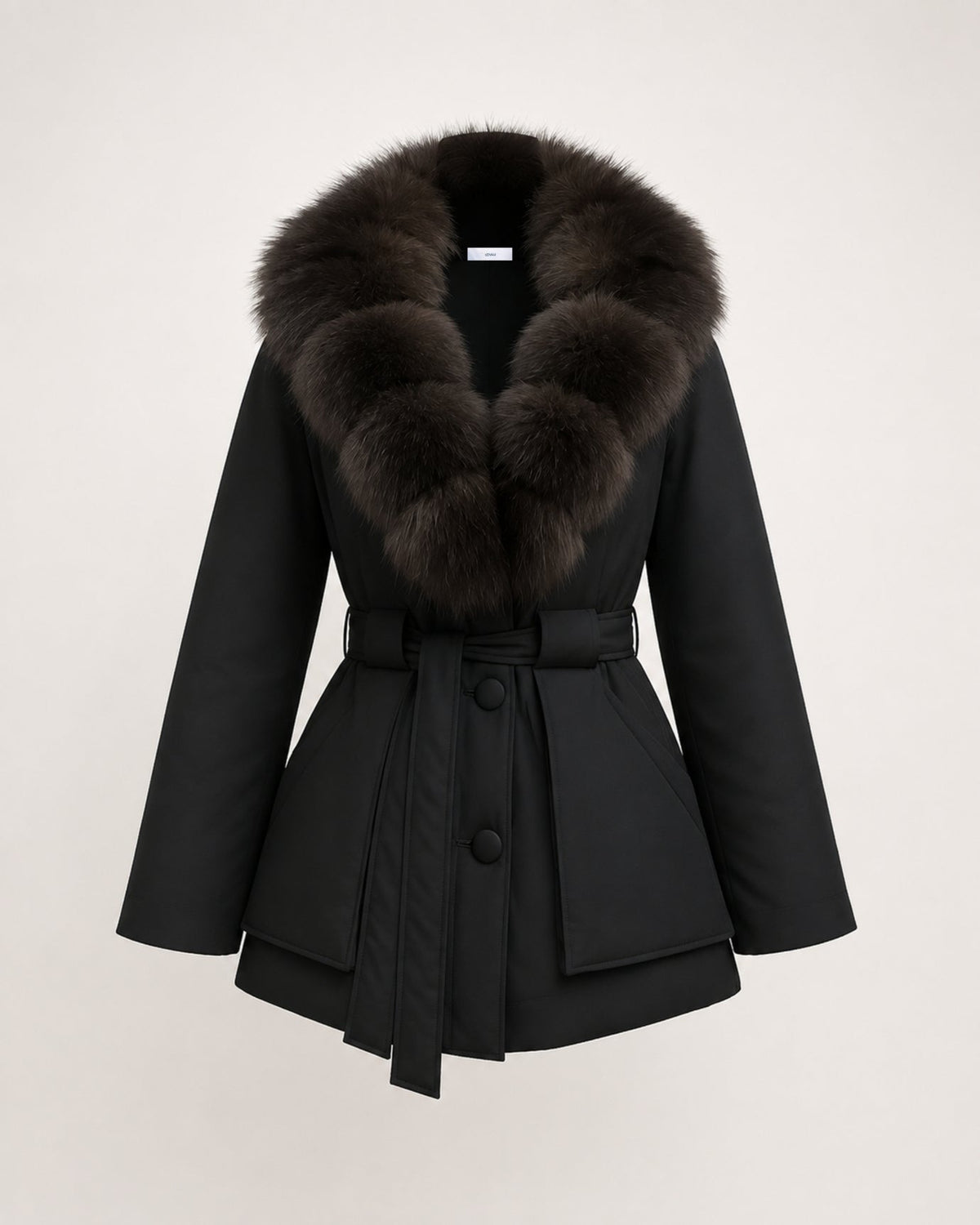 Loose Fit Belted Down Jacket