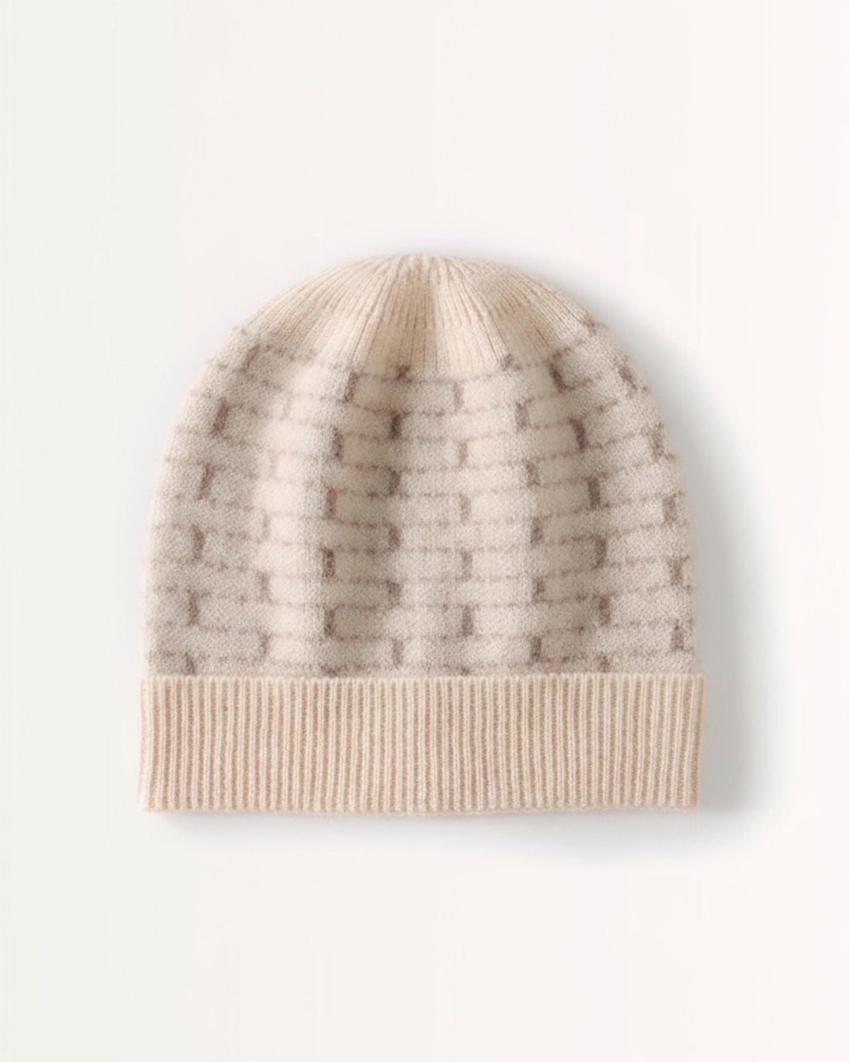 Classic Plaid Pattern Thick Pure Cashmere Hat – view 3