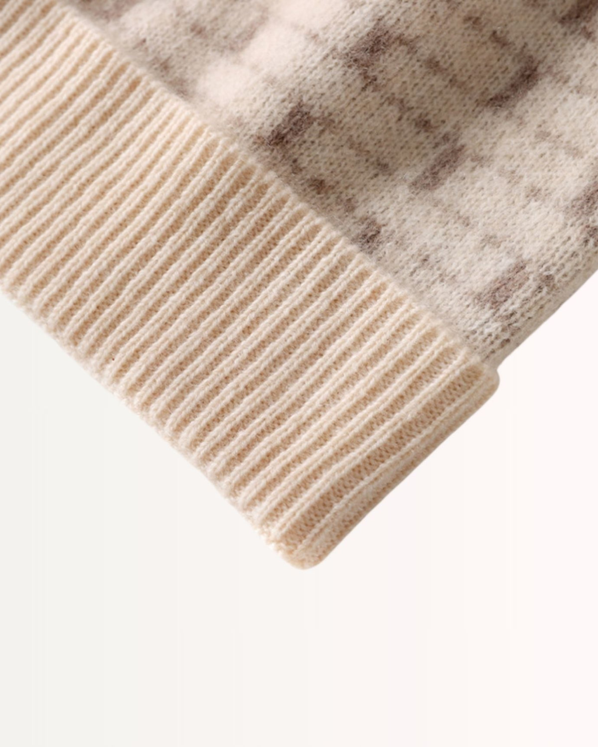 Classic Plaid Pattern Thick Pure Cashmere Hat – view 4