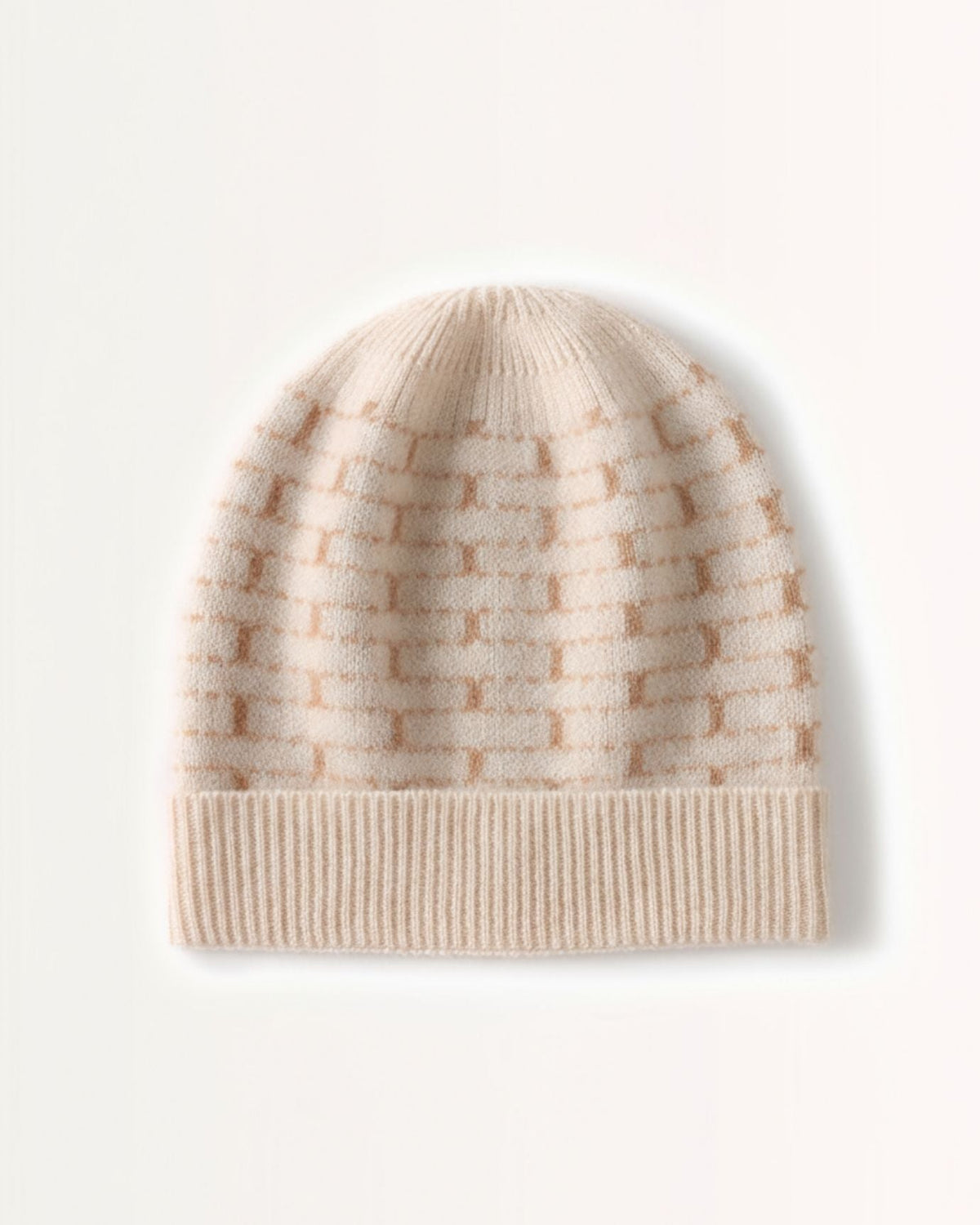 Classic Plaid Pattern Thick Pure Cashmere Hat – view 5