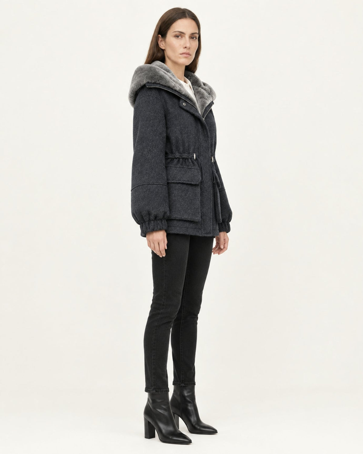 Lined Relaxed Parka Jacket with Long Sleeves – view 16
