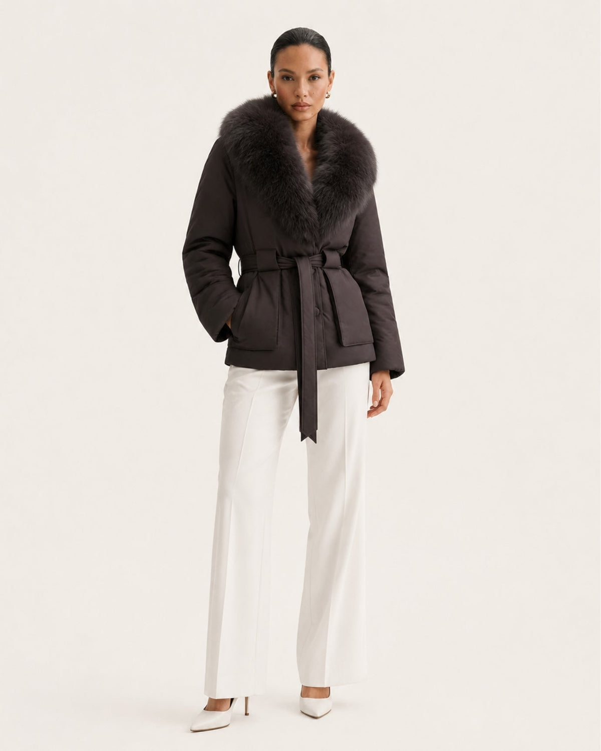Loose Fit Belted Down Jacket – view 6