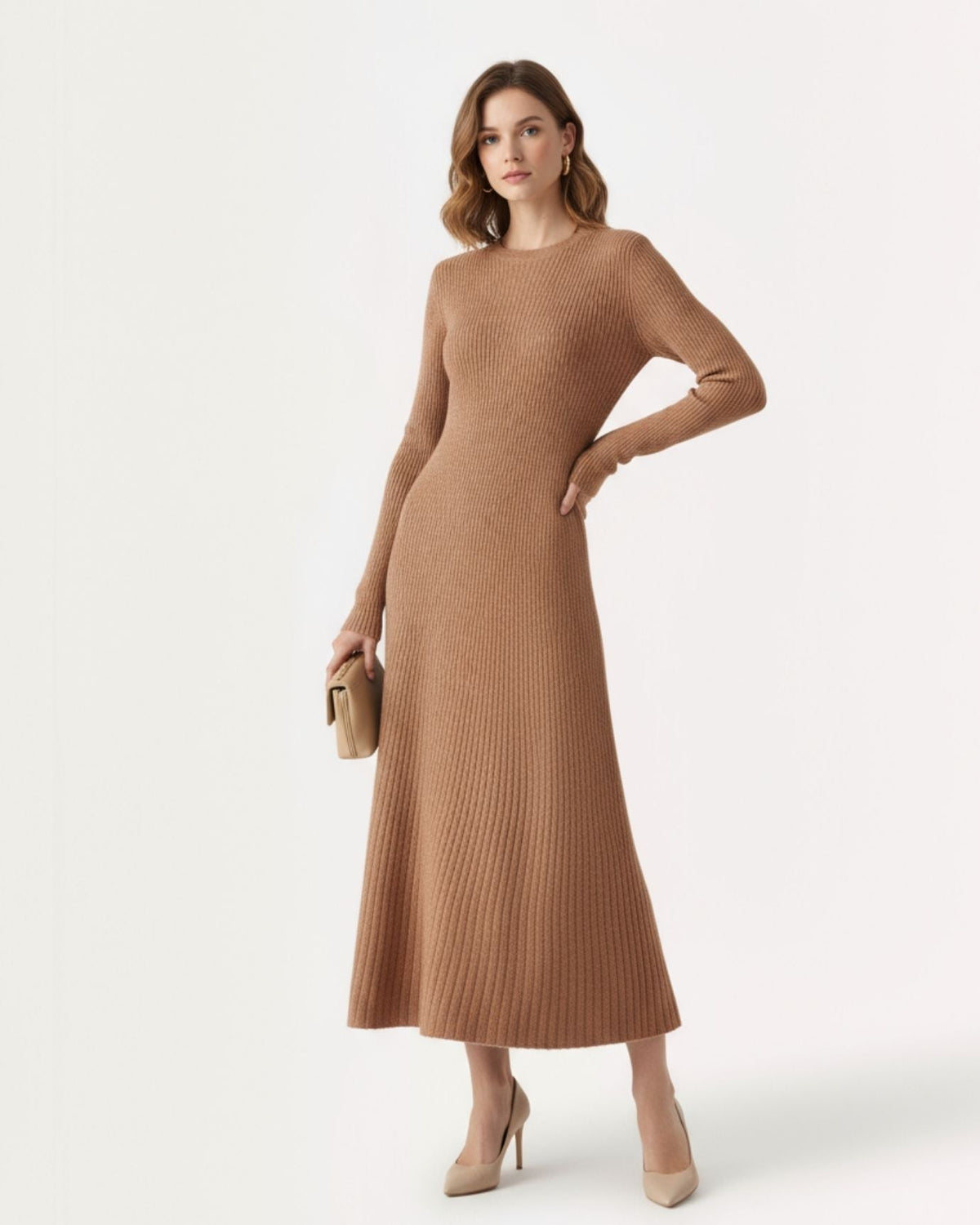 Old Money Style Wool Dress with Classic Silhouette – view 10