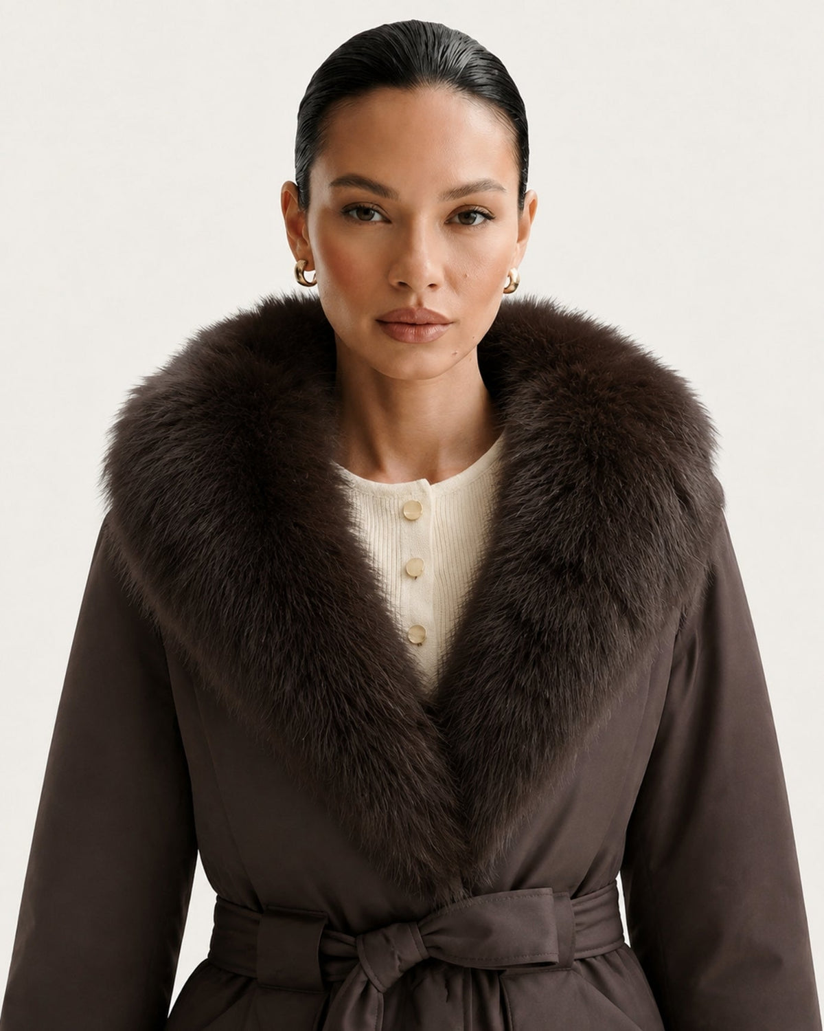 Loose Fit Belted Down Jacket – view 8