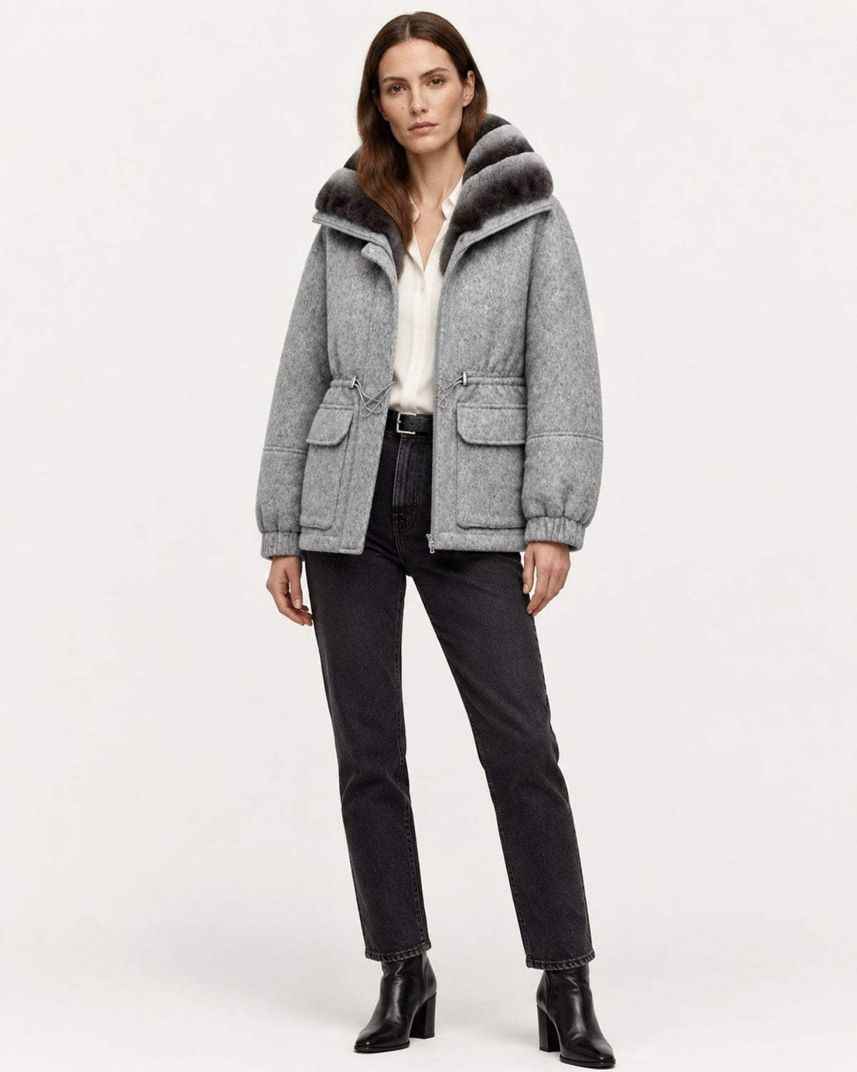 Lined Relaxed Parka Jacket with Long Sleeves – view 10