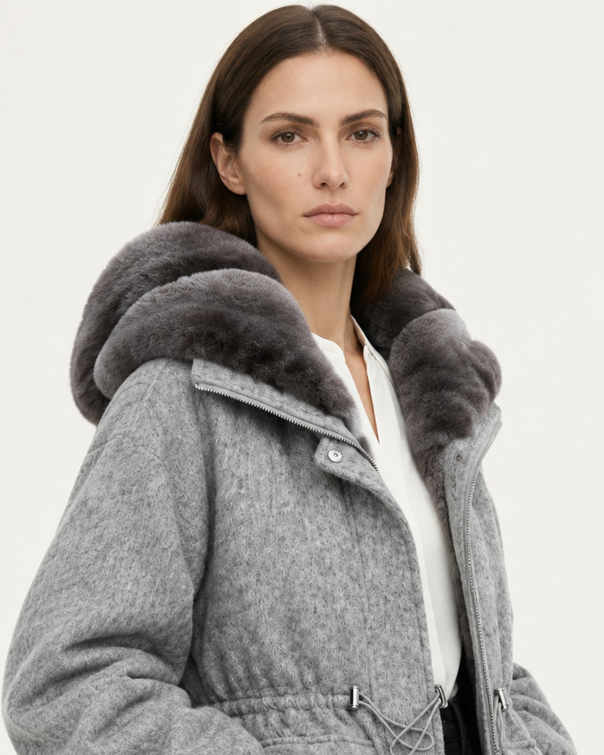 Lined Relaxed Parka Jacket with Long Sleeves – view 12
