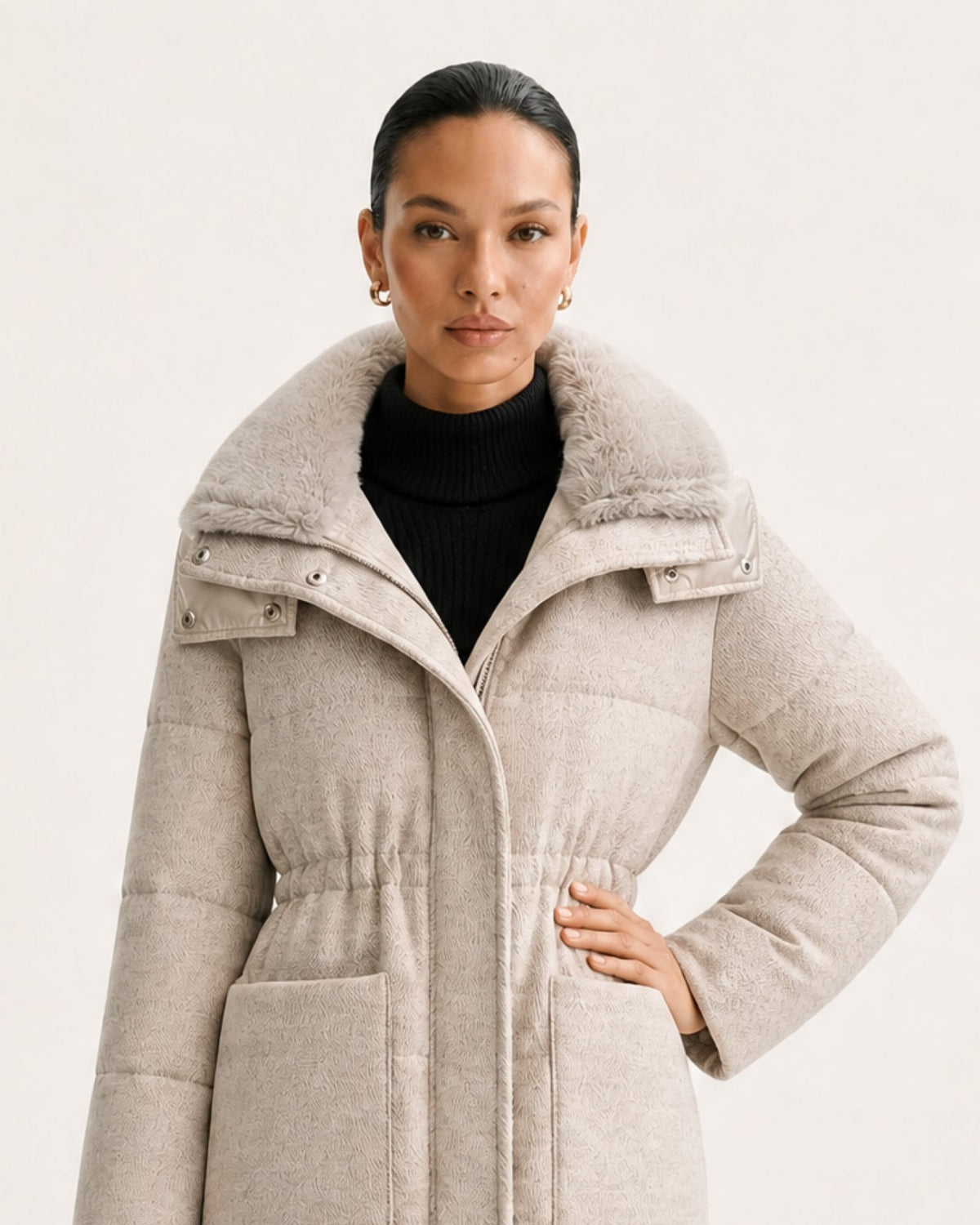 Hooded Cashmere Down Jacket – view 2