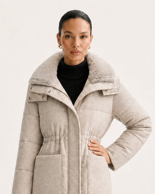 Hooded Cashmere Down Jacket – view 2