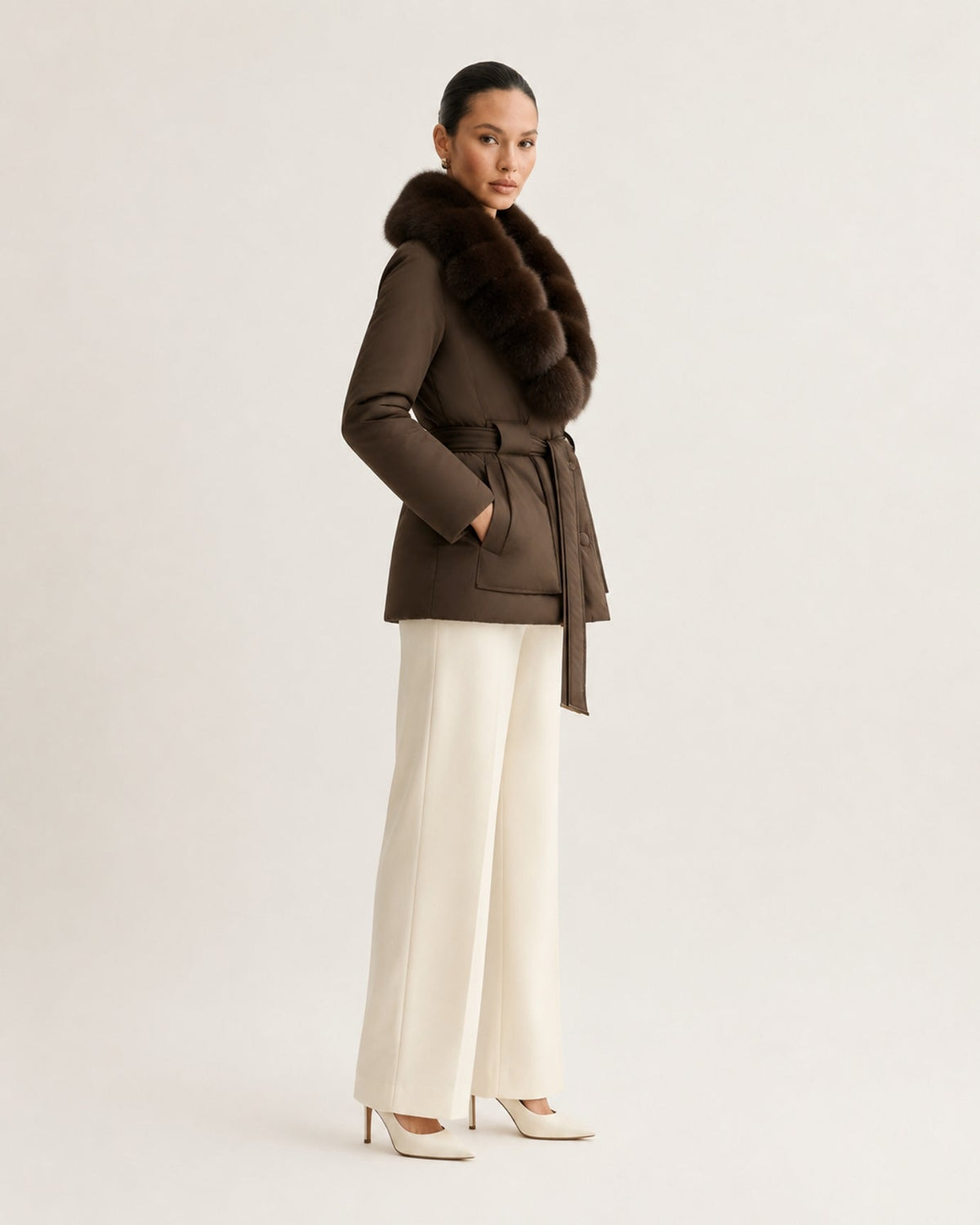 Loose Fit Belted Down Jacket – view 12