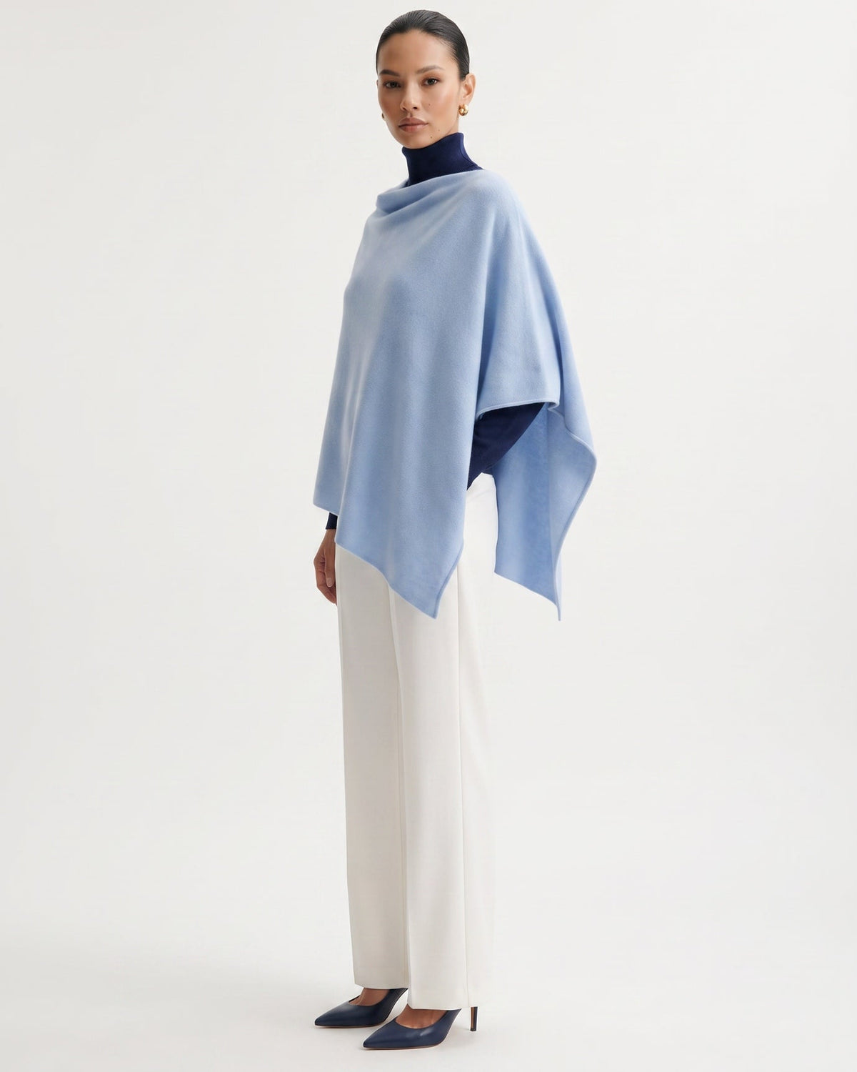 Dina Pure Cashmere Lightweight Knit Wrap Shawl – view 3