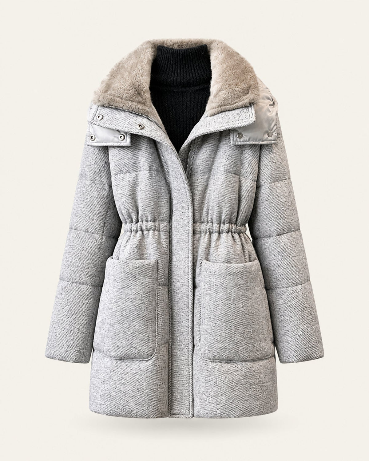 Hooded Cashmere Down Jacket – view 5