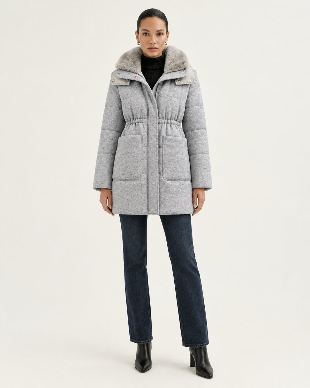 Hooded Cashmere Down Jacket – view 6