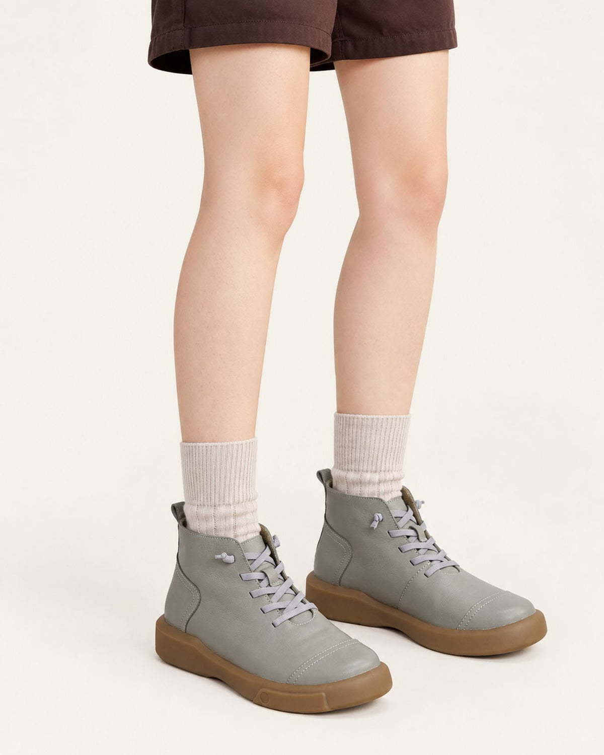 Kira Vintage Cowhide Ankle Boots with Leather Sole – view 10