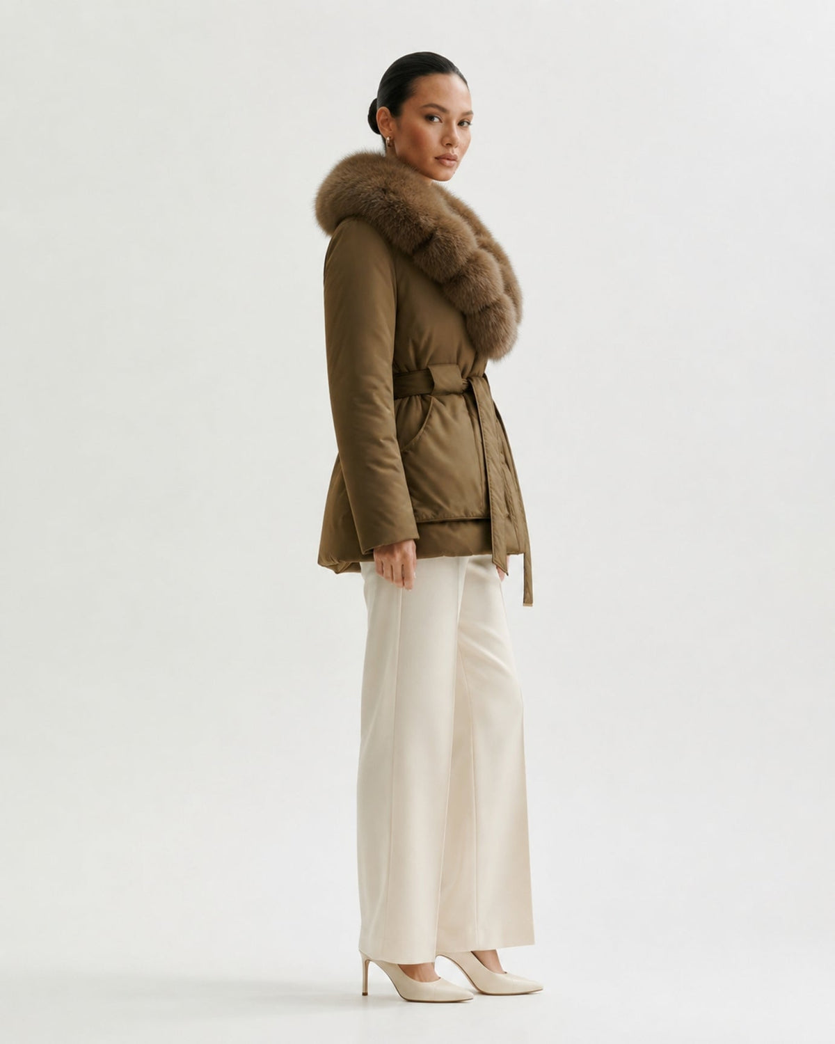 Loose Fit Belted Down Jacket – view 15