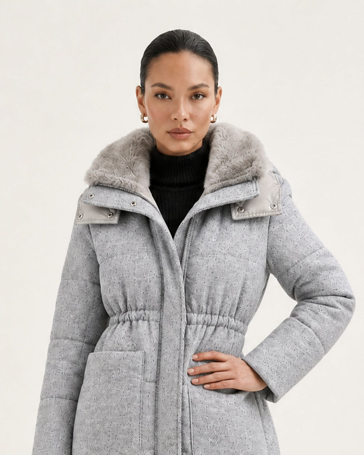 Hooded Cashmere Down Jacket – view 7