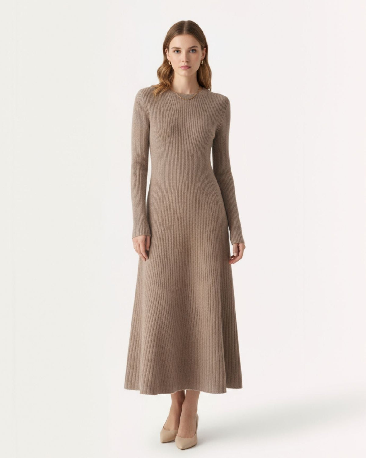 Old Money Style Wool Dress with Classic Silhouette – view 2