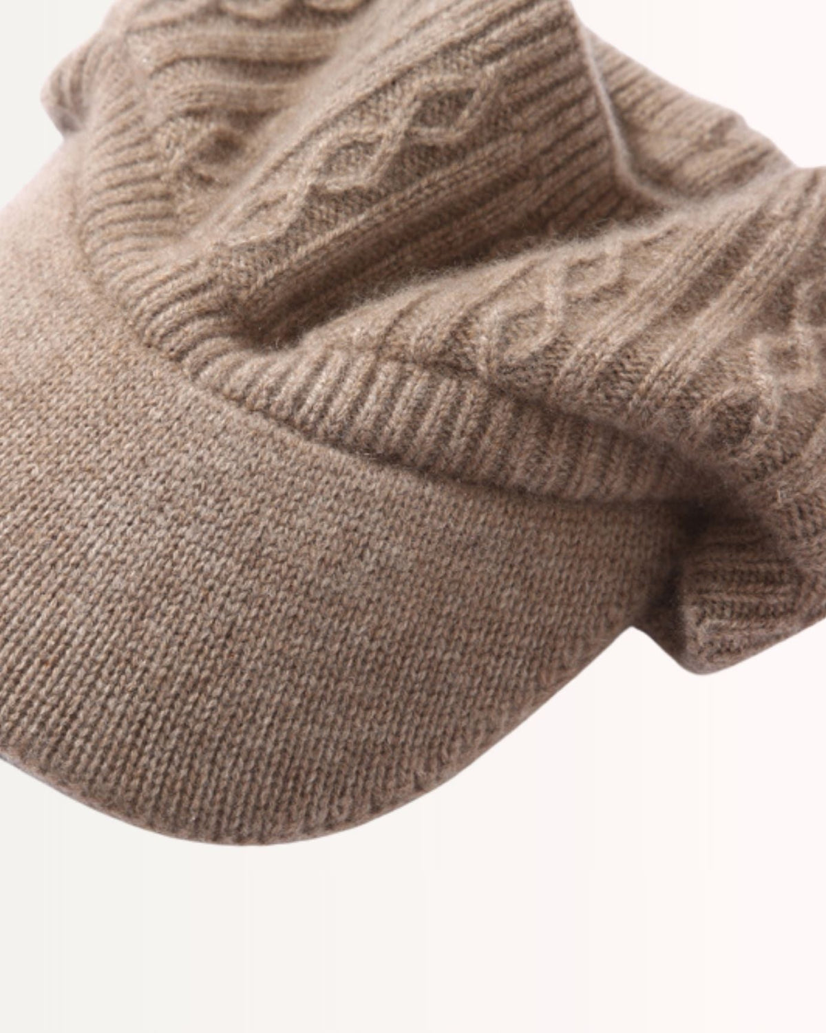 Breathable Double Layer Knit Pure Cashmere Cap – view 4