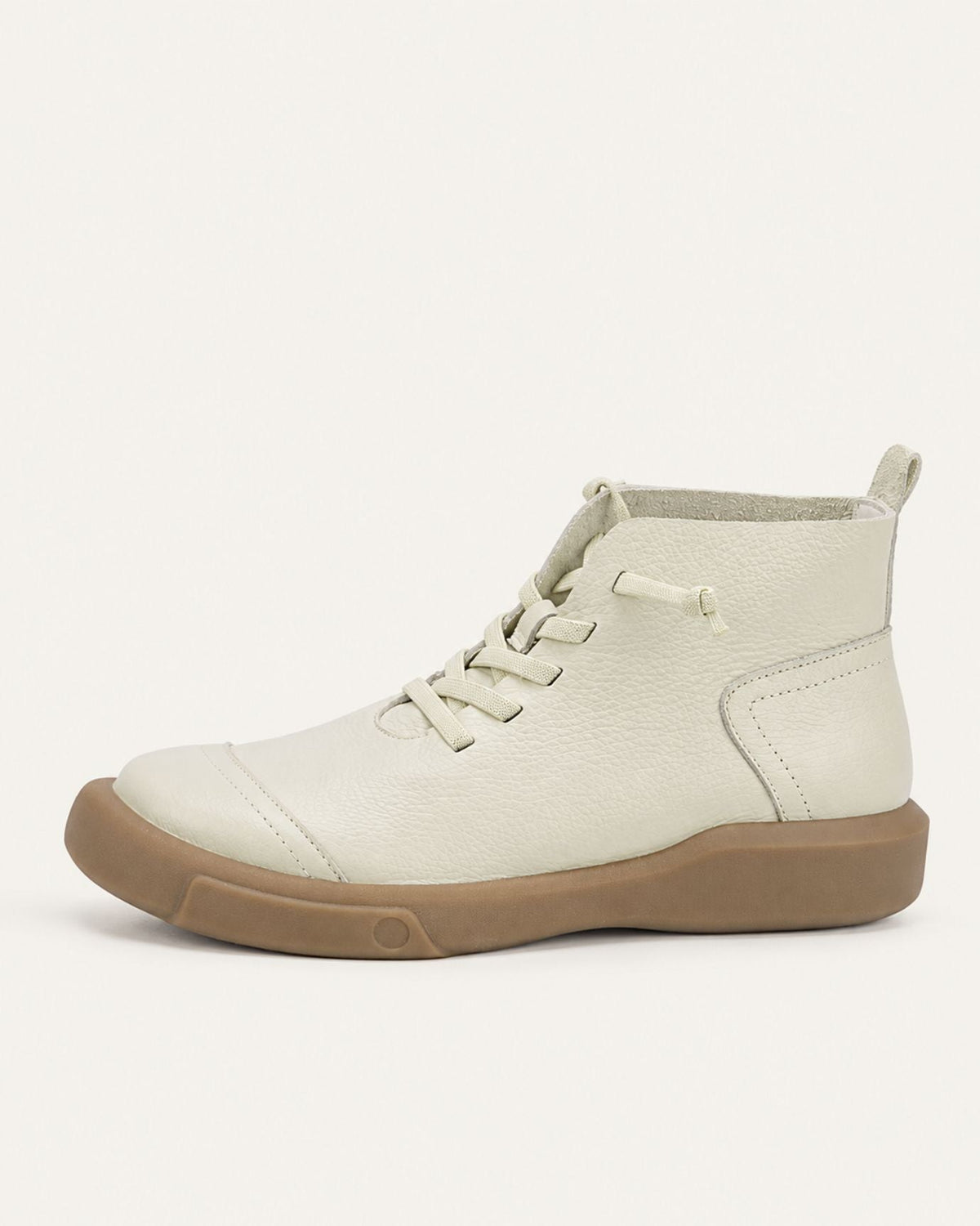 Kira Vintage Cowhide Ankle Boots with Leather Sole – Gray-White – view 1