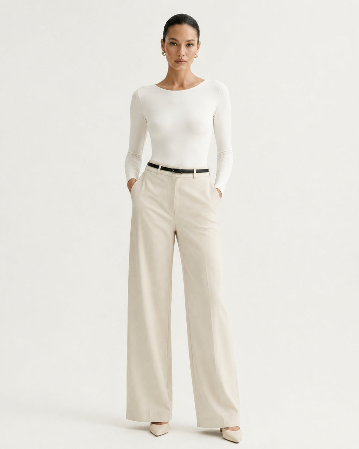 Rosy High Waisted Straight Leg Tailored Trousers – view 7