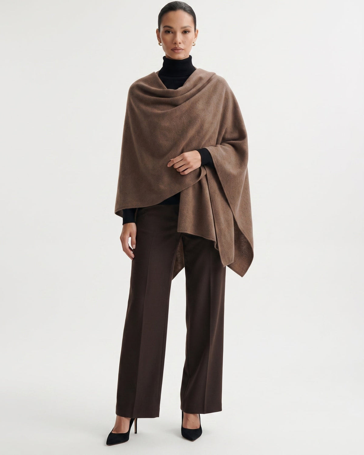 Dina Pure Cashmere Lightweight Knit Wrap Shawl – view 11