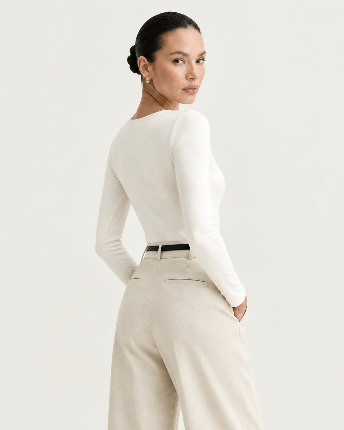Rosy High Waisted Straight Leg Tailored Trousers – view 8