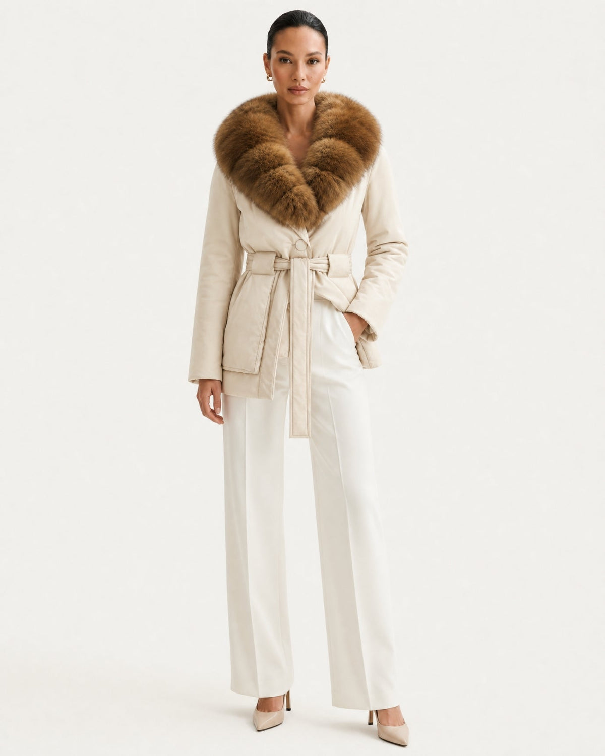 Loose Fit Belted Down Jacket – view 22