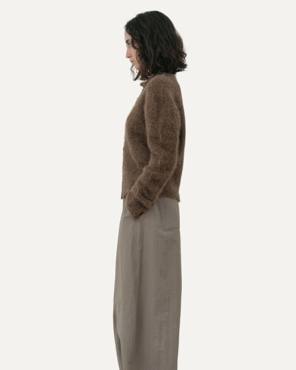 Soft Alpaca Sweater Cardigan with Reinforced Seams – view 5