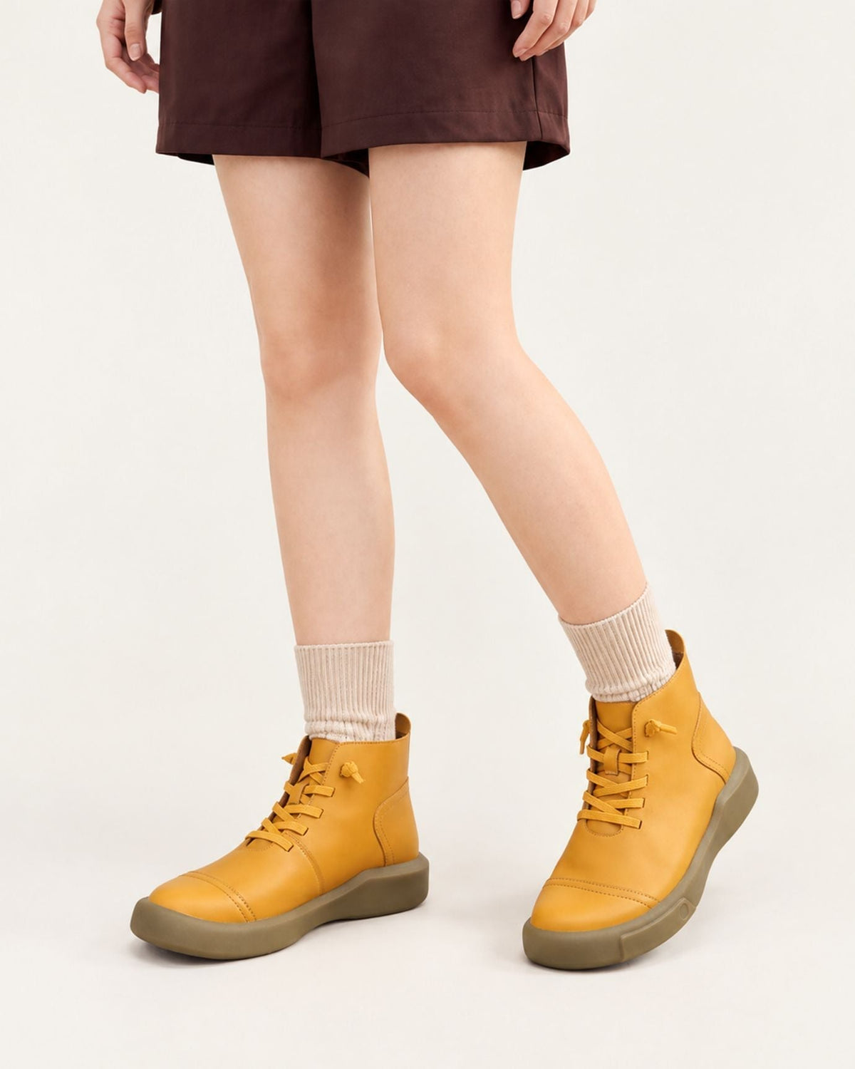 Kira Vintage Cowhide Ankle Boots with Leather Sole – view 6
