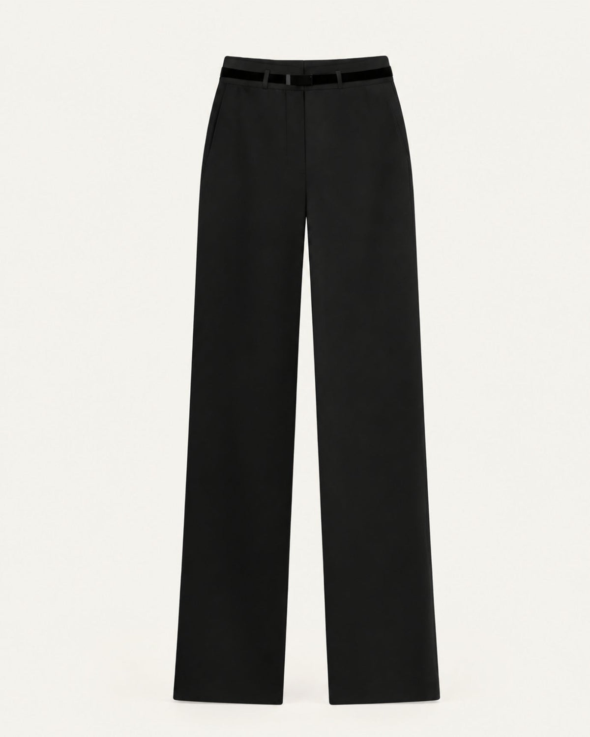Rosy High Waisted Straight Leg Tailored Trousers – Black – view 1