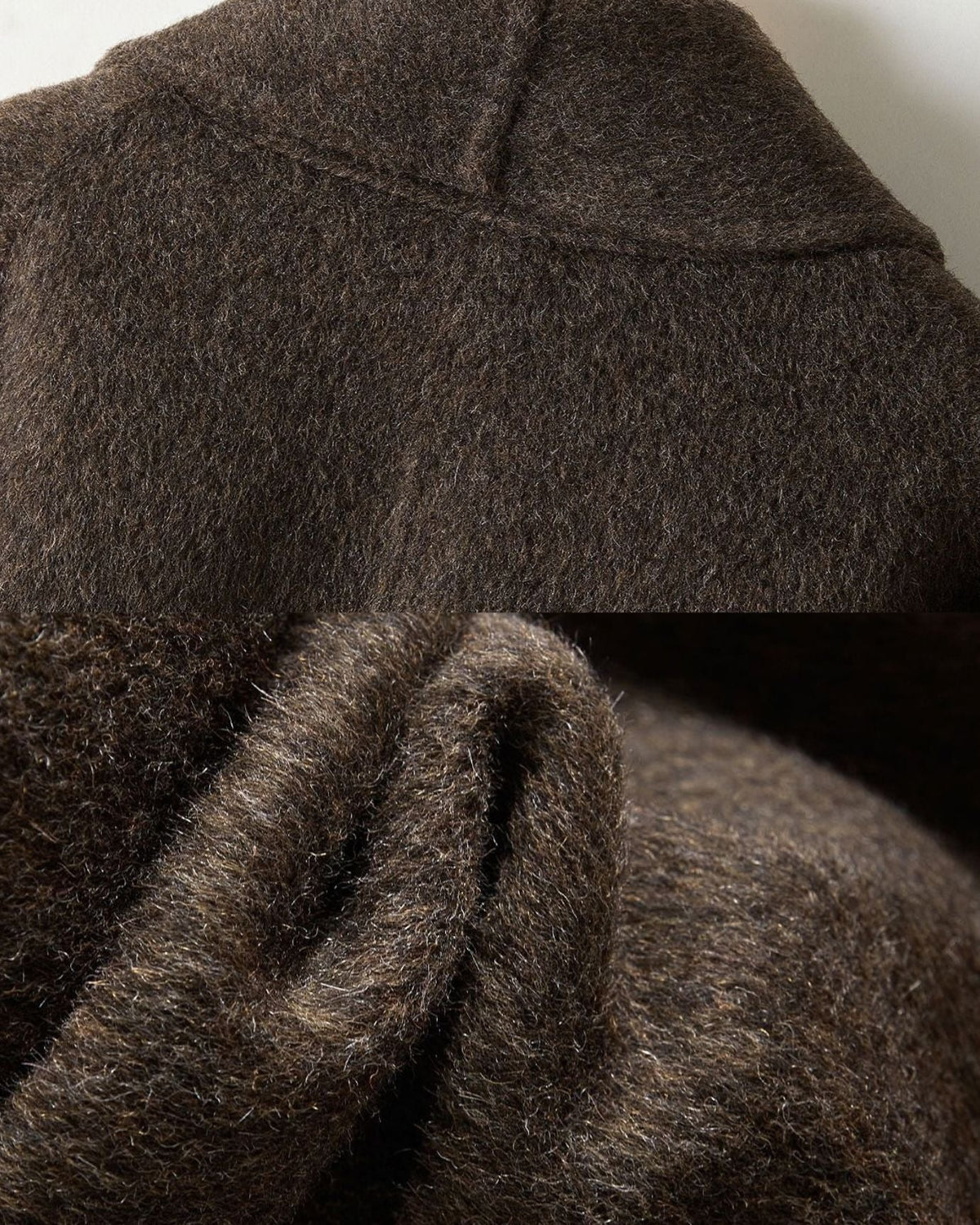 Divina Double-Faced Yak Wool Relaxed Fit Single Button Overcoat – view 11
