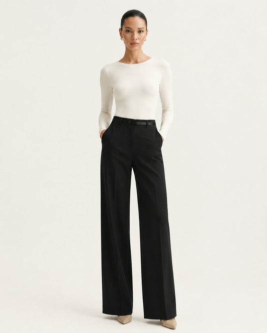 Rosy High Waisted Straight Leg Tailored Trousers – view 2