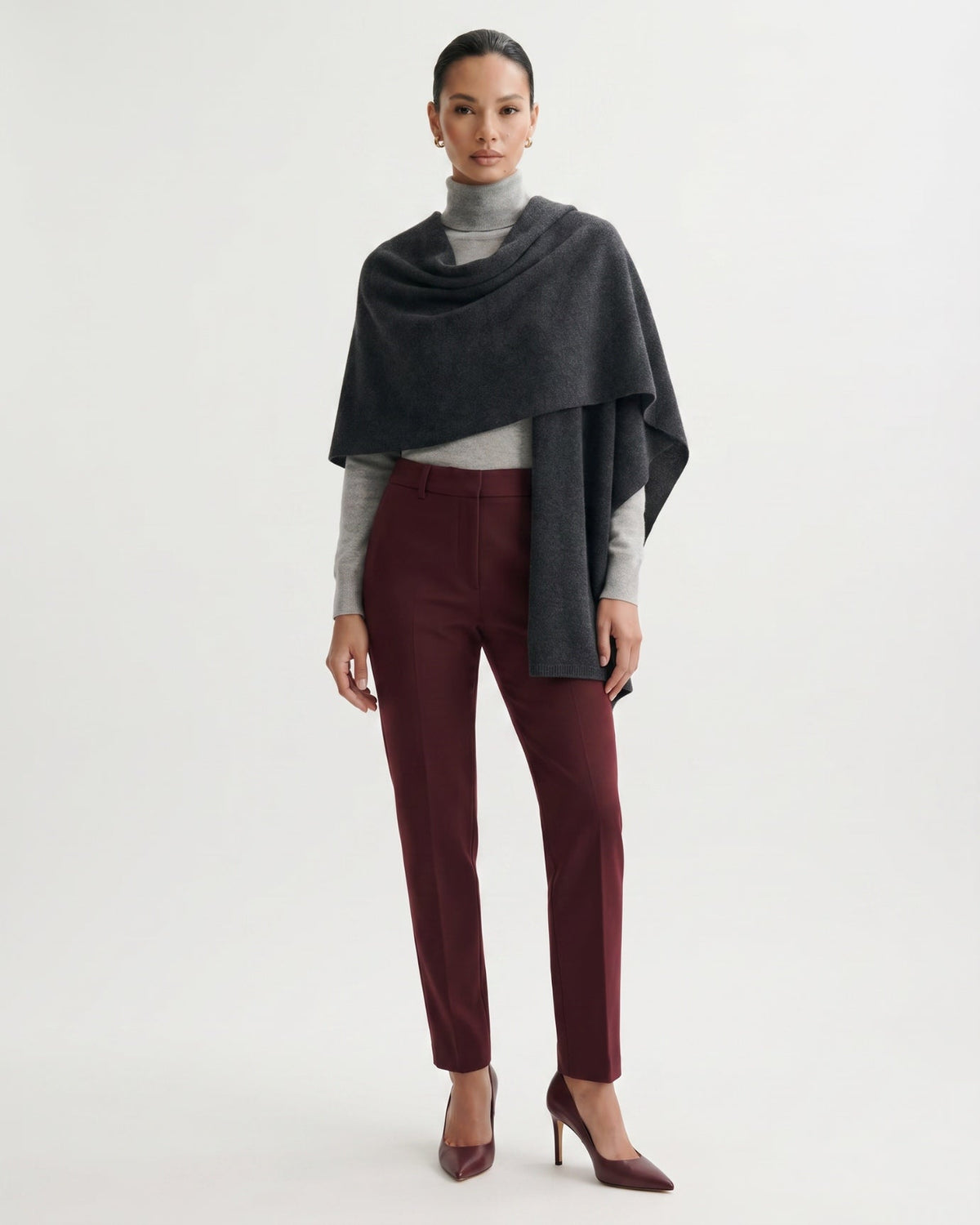 Dina Pure Cashmere Lightweight Knit Wrap Shawl – view 14