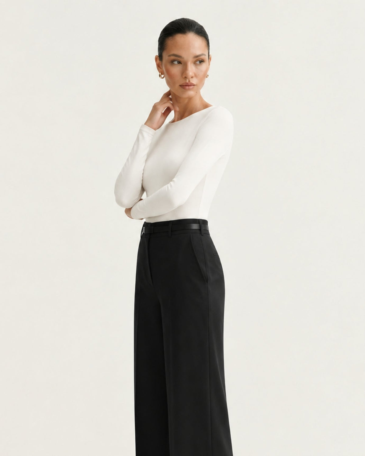 Rosy High Waisted Straight Leg Tailored Trousers – view 5