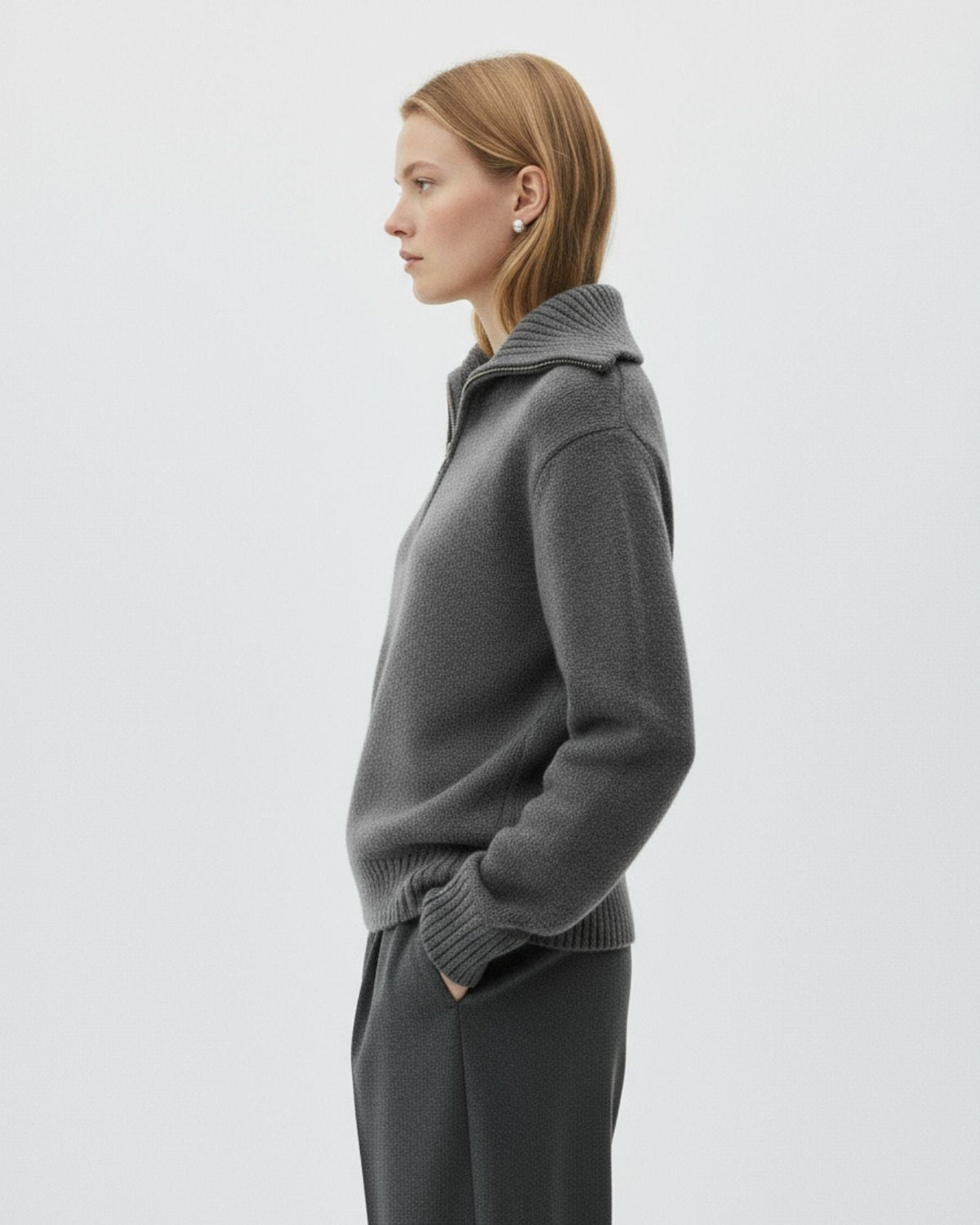 Rinna Classic Thick Weave Pure Wool Knit Jumper – view 6