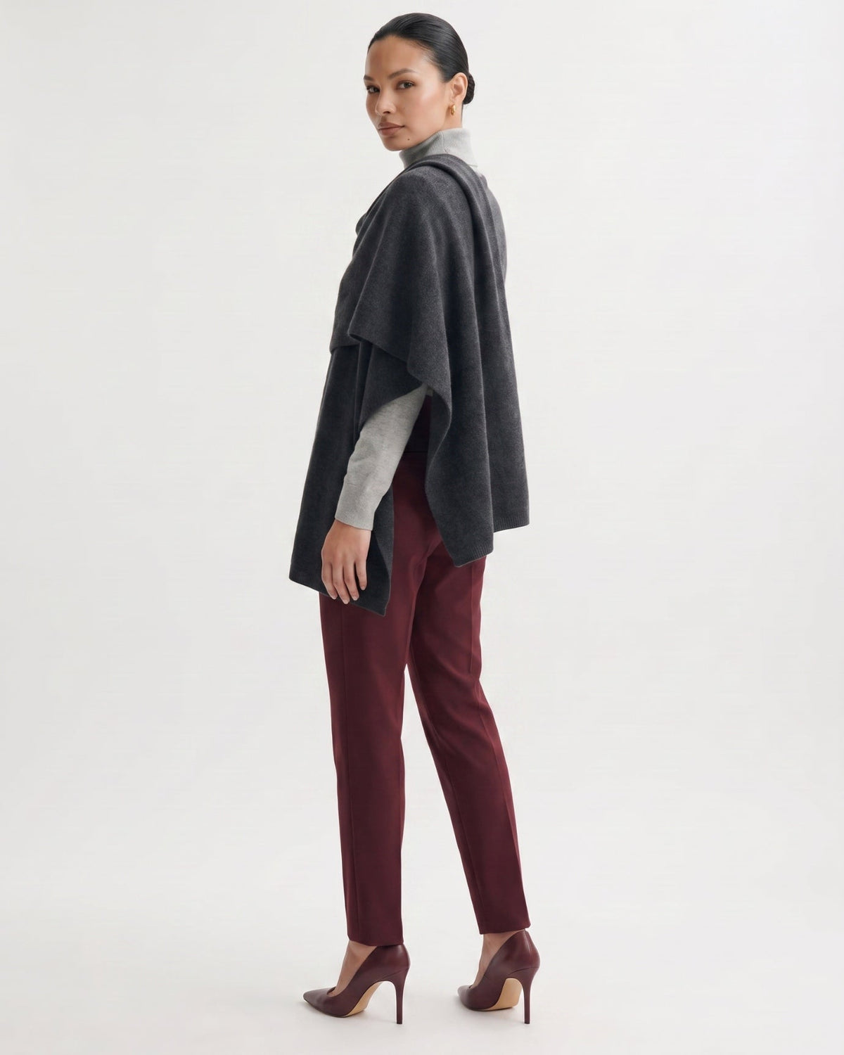 Dina Pure Cashmere Lightweight Knit Wrap Shawl – view 15