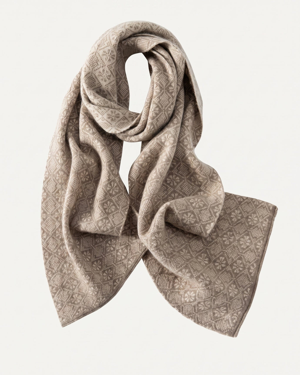 Olivia Hand-Knitted Pure Cashmere Scarf with Textured Finish