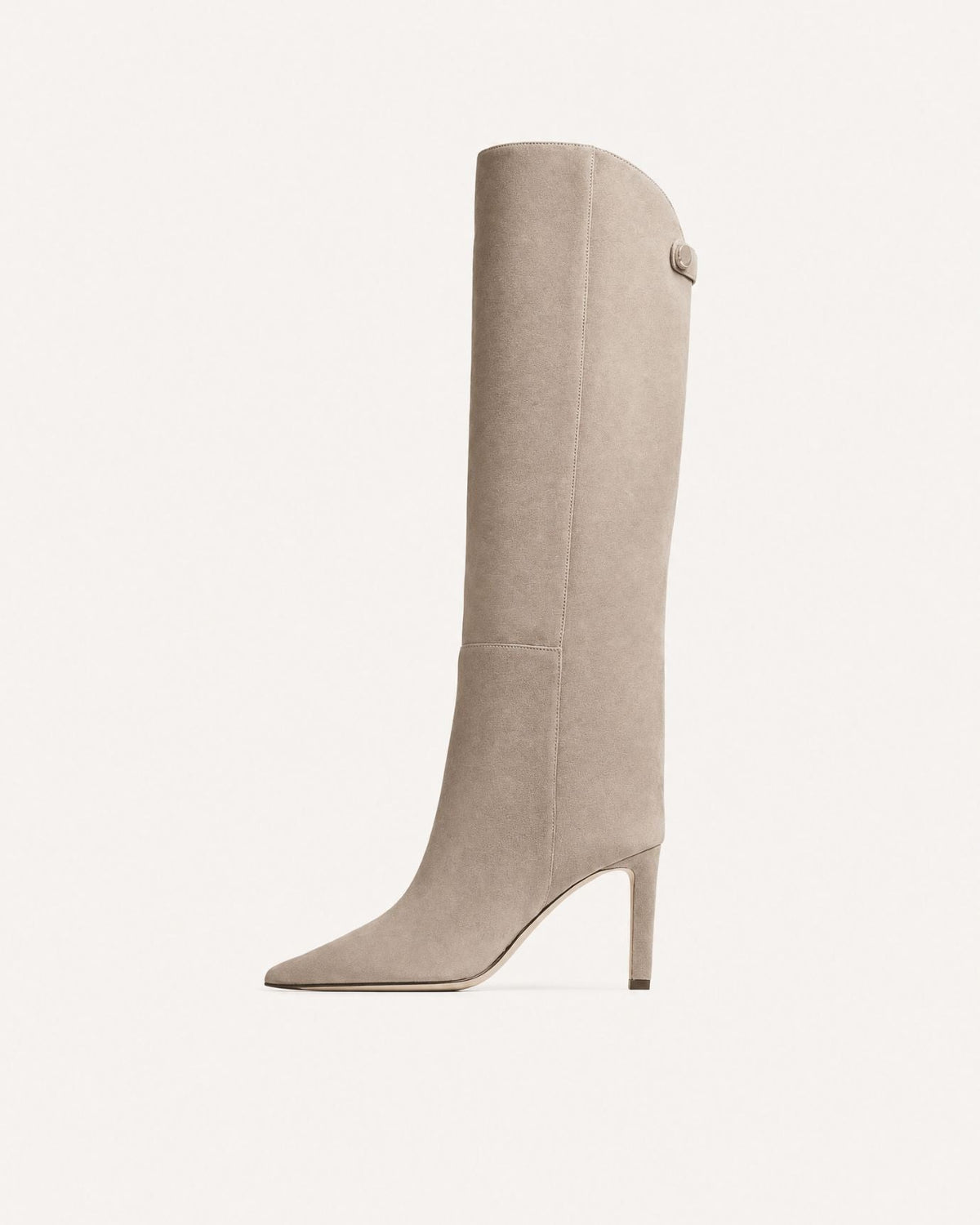 Pointed Toe Straight Shaft High Heel Boots with Leather Lining – view 13