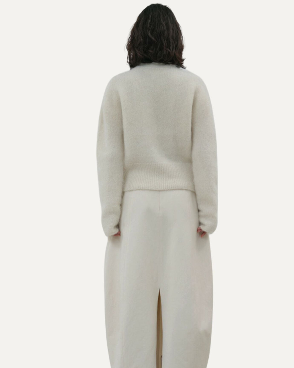 Soft Alpaca Sweater Cardigan with Reinforced Seams – view 9
