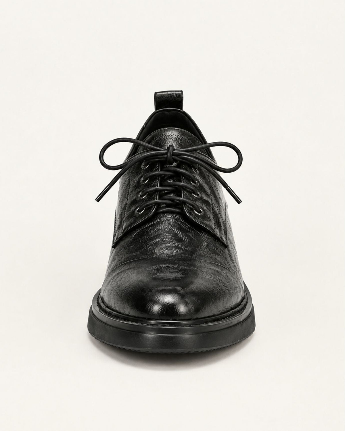 Leather Lace-Up Square Toe Oxfords with 5.5cm Block Heel – view 4