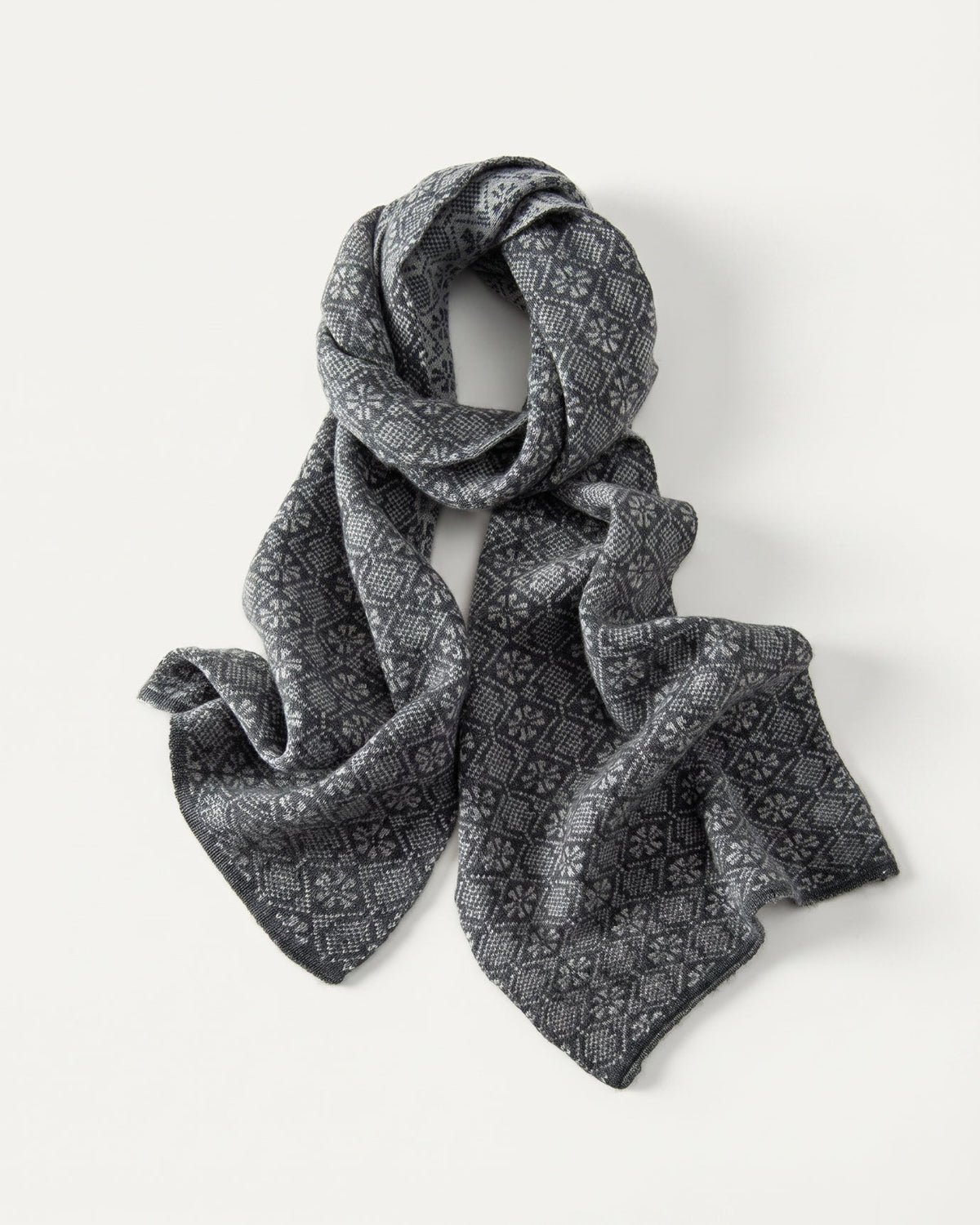 Olivia Hand-Knitted Pure Cashmere Scarf with Textured Finish – view 5