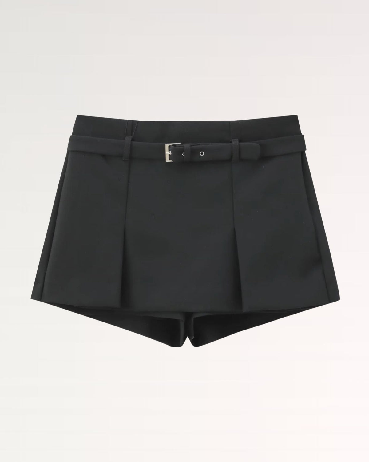 Classy High Waisted Skort with Front Skirt Overlay – view 2