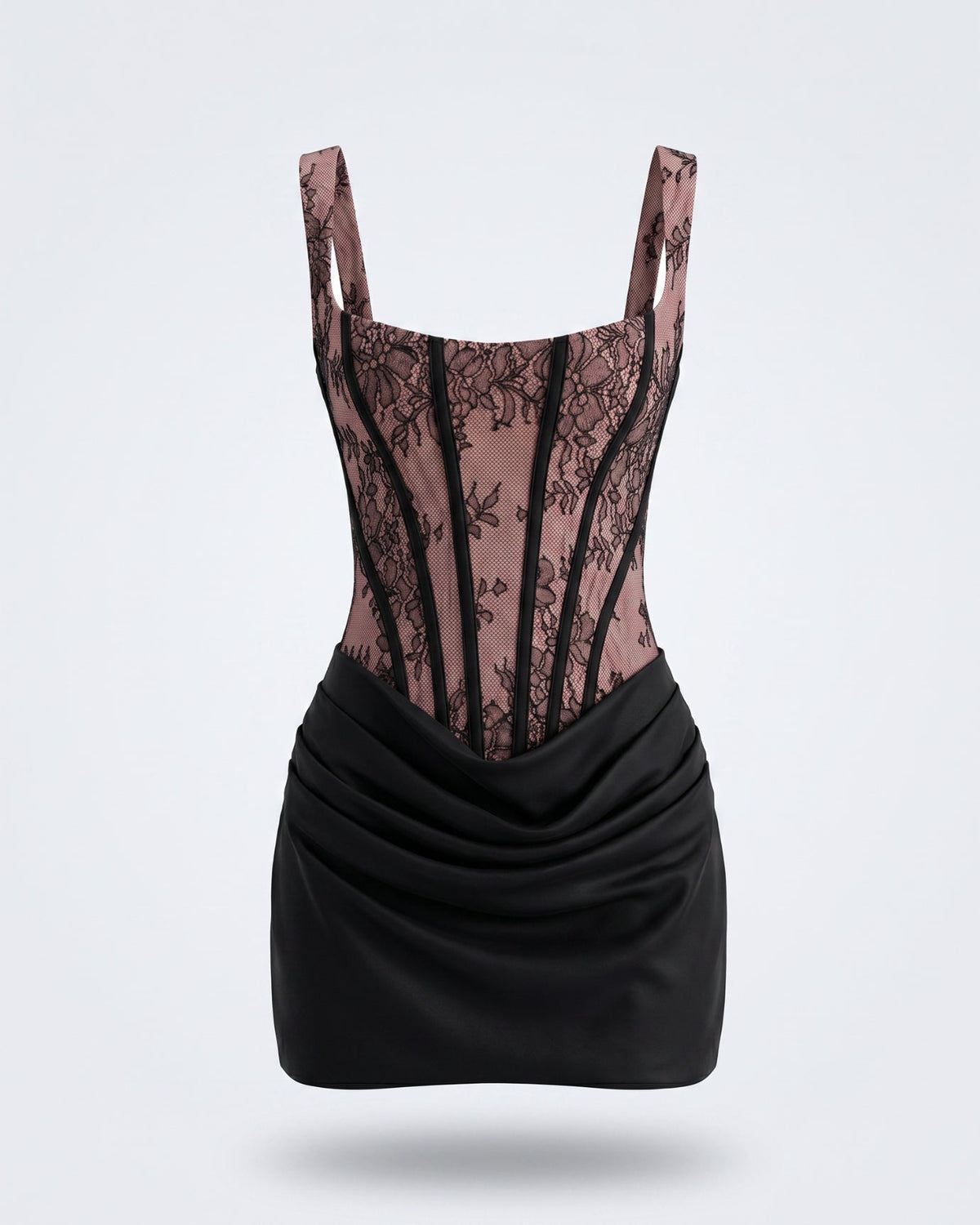 Dama Stretch Mini Dress with Delicate Adjustable Straps
